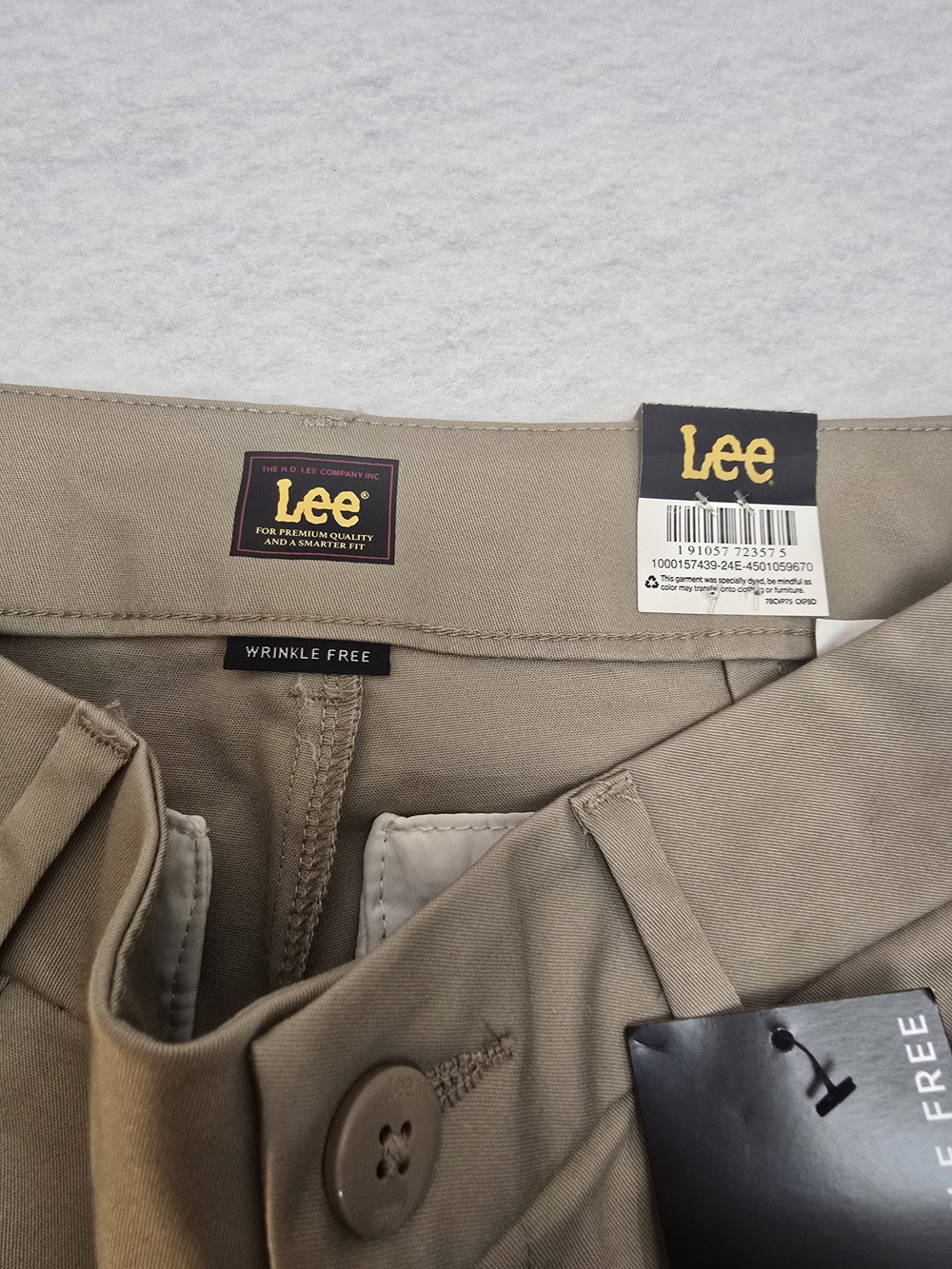 Lee Womens Wrinkle-Free Khaki Pants - Beige Size 8 - Picture 5 of 11